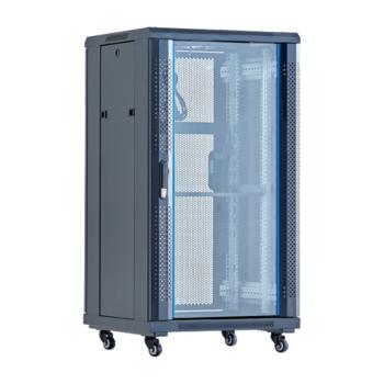 安挚 AbleCan AGD系列前钢化玻璃门后网孔门网络机柜 AGD6618 网络机柜
