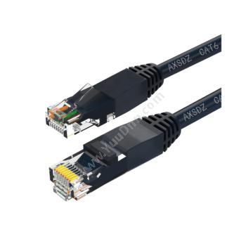 安讯仕 AXS 六类非屏蔽UTP网络跳线圆线 0.5米 （黑） 六类网络跳线
