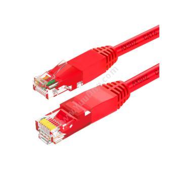 安讯仕 AXS 六类非屏蔽UTP网络跳线圆线 1米（红） 六类网络跳线