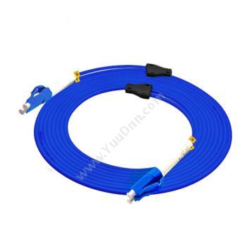 金坤宇 LC-LC双芯单模铠装光纤跳线 8米（蓝） 单模光纤跳线