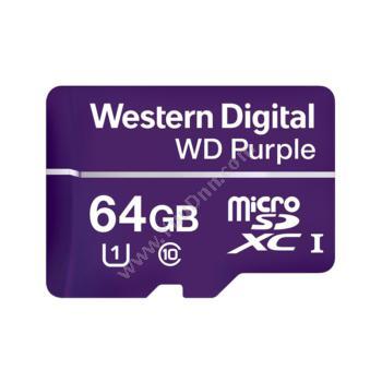 西部数据 WD Purple microSD 64GB 存储卡 WDD064G1PCA 硬盘