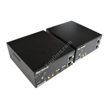睿讯 Resional双显卡DVI延长器带有音频麦克风&USBHub距离达100M AI8102AKVM延长器
