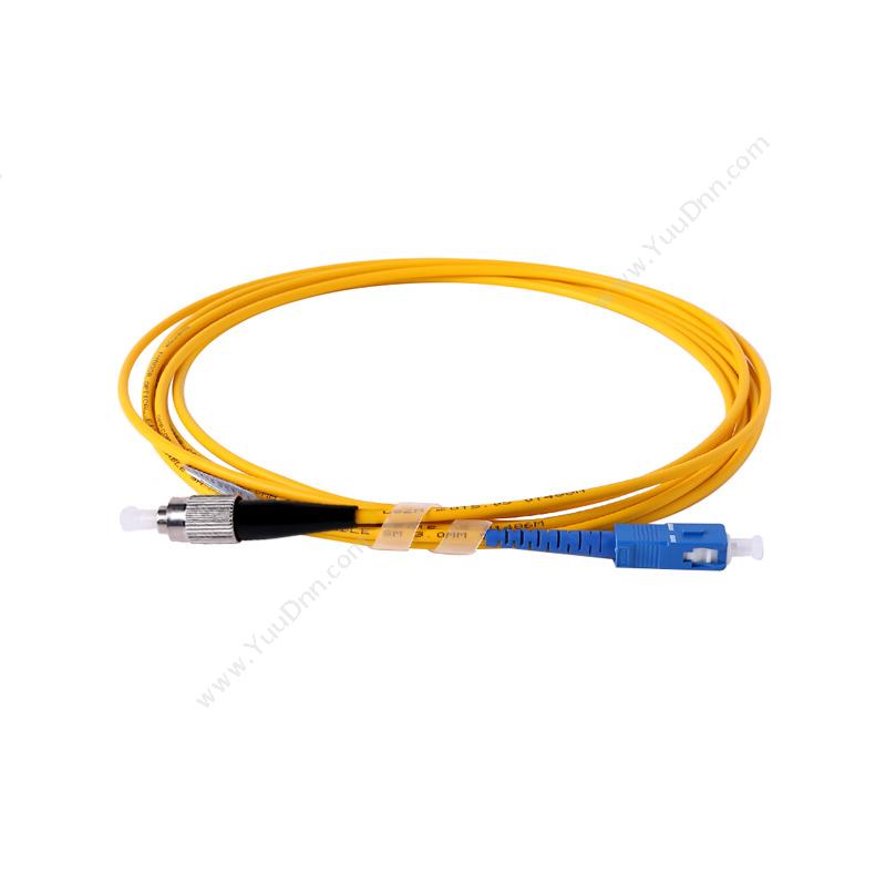 安普康 AmpCom AMSMUPC9/125SCFC5M 单模单芯SC-FC电信级光纤跳线5米（黄） 单模光纤跳线