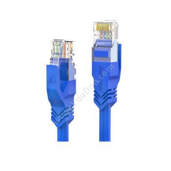 安普康 AmpCom 超五类非屏蔽无氧铜网络跳线 网络级（蓝） 2米 AMC5EBU71620 超五类网线