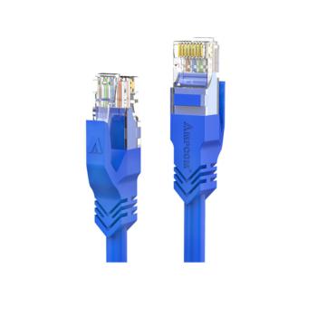 安普康 AmpCom 超五类非屏蔽无氧铜网络跳线 网络级（蓝） 2米 AMC5EBU71620 超五类网线
