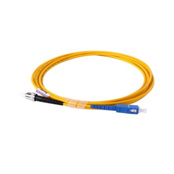 安普康 AmpCom AMSMUPC9/125STSC5M 单模单芯ST-SC电信级光纤跳线5米（黄） 单模光纤跳线