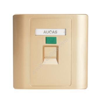 台湾奥卡斯 Aucas金色86型单口防尘面板 ACFP81面板