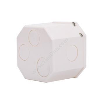 中财 ZhongCaiPipes 管配件八角灯头盒D75×75×75白PVC-U硬质聚氯乙烯 穿线管