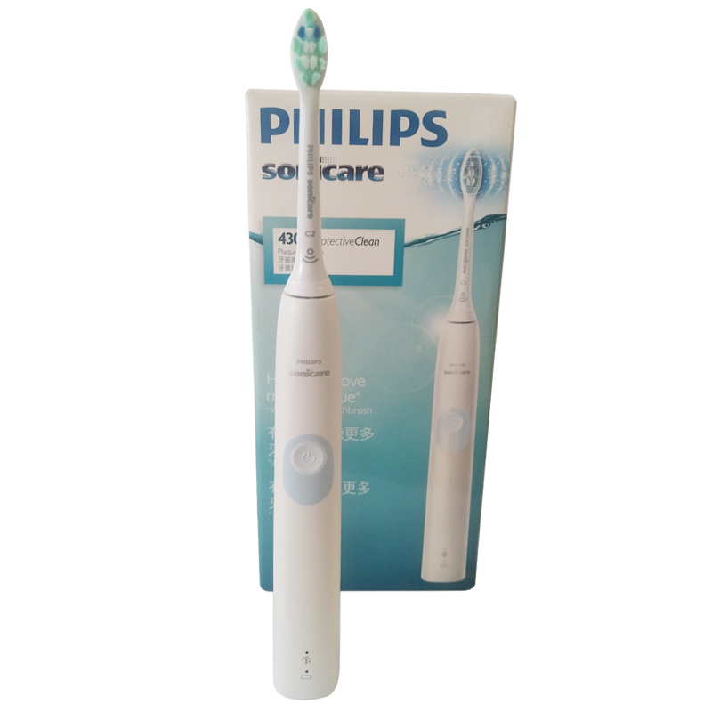 飞利浦生活类 飞利浦（PHILIPS）电动牙刷成人声波震动充电版智能计时HX6809/02(蓝白色) 牙刷/口腔护理