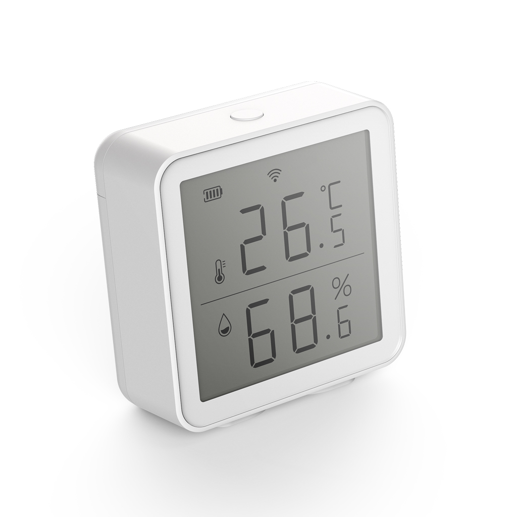 物果智家智能WIFI温湿度传感器手机APP远程控制液晶屏显示温湿度传感器