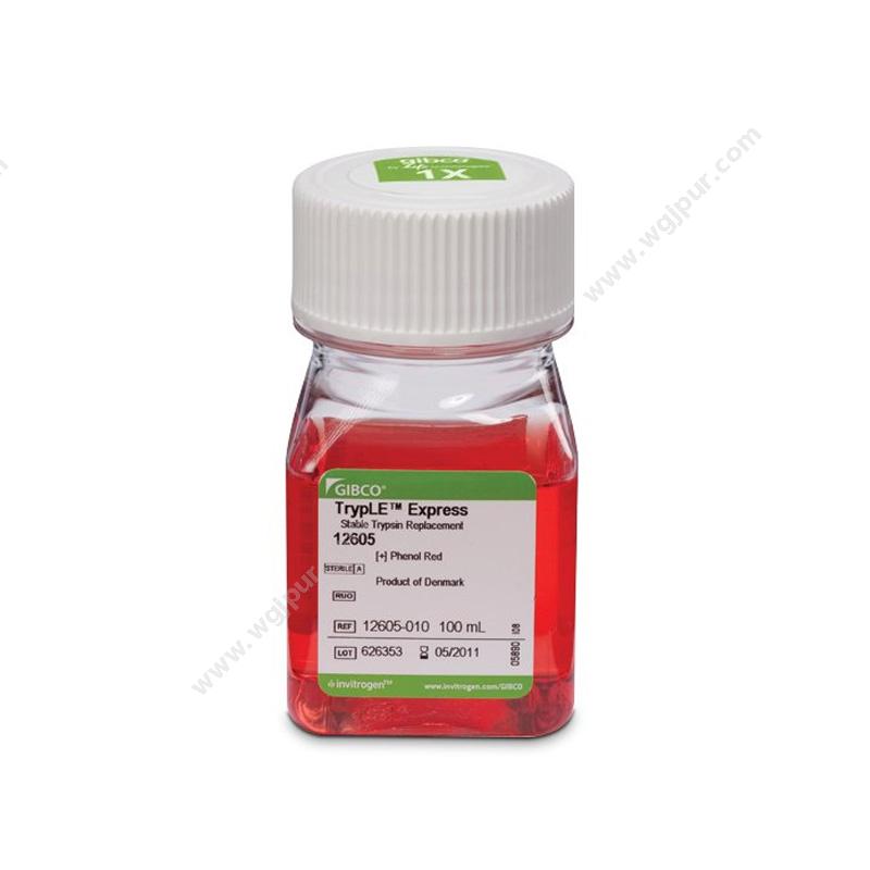 GibcoTrypLE™ Express 酶(1X), 含酚红 100 mL 12605010培养基
