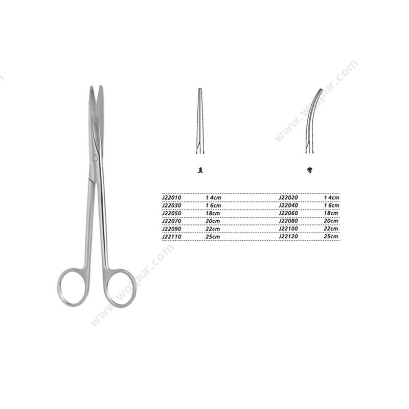 金钟J22040（16cm弯）组织剪