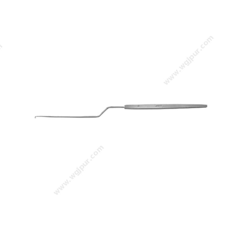 金钟耵聍钩 H6N070（20cm圆弯 头宽2枪形）耳鼻喉用钩针
